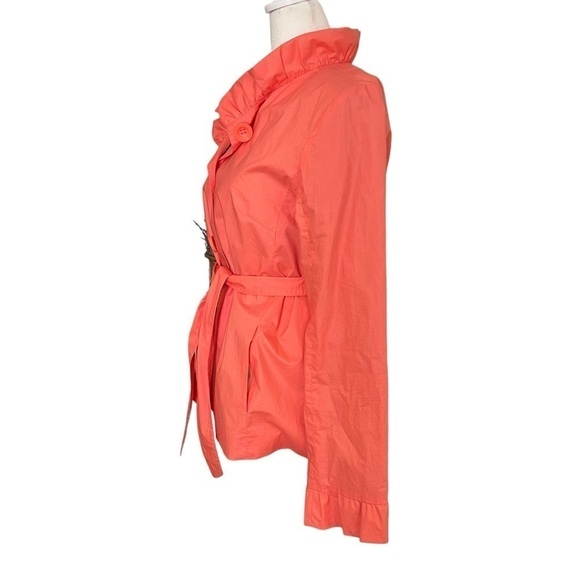 J. Crew Frenchie Slicker Papaya Lightweight Jacket Sz 6 - Picture 5 of 9